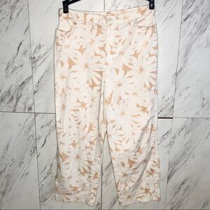 Versailles Floral Cropped Capri Pants SZ 10